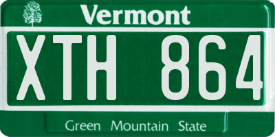VT license plate XTH864