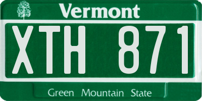 VT license plate XTH871