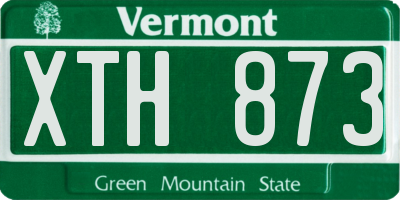 VT license plate XTH873