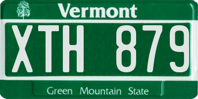 VT license plate XTH879