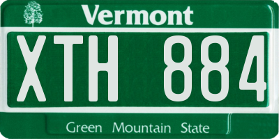 VT license plate XTH884