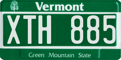 VT license plate XTH885