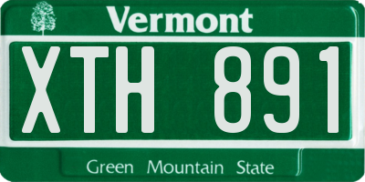VT license plate XTH891