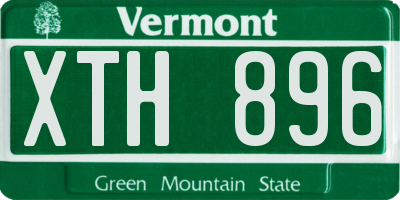 VT license plate XTH896