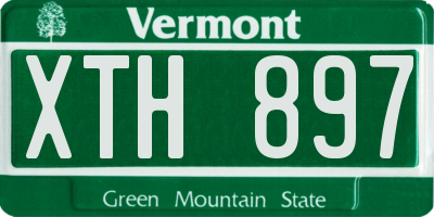 VT license plate XTH897
