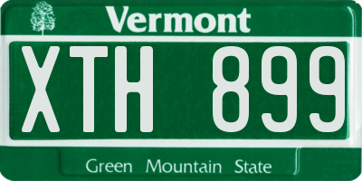 VT license plate XTH899