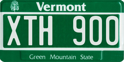 VT license plate XTH900