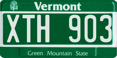 VT license plate XTH903
