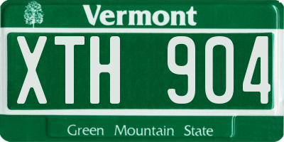 VT license plate XTH904