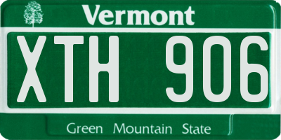 VT license plate XTH906