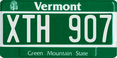 VT license plate XTH907