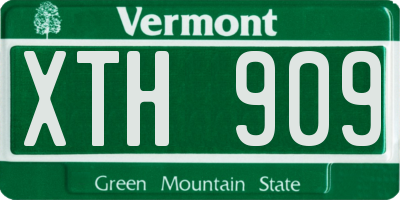 VT license plate XTH909