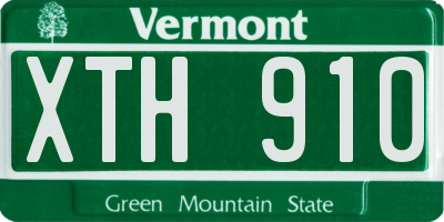VT license plate XTH910