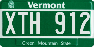 VT license plate XTH912