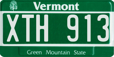 VT license plate XTH913