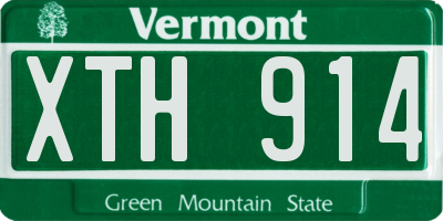 VT license plate XTH914