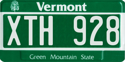 VT license plate XTH928