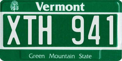 VT license plate XTH941