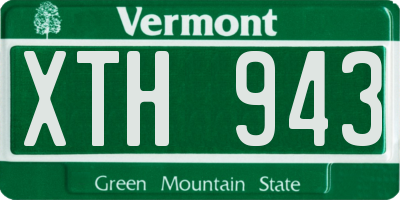 VT license plate XTH943