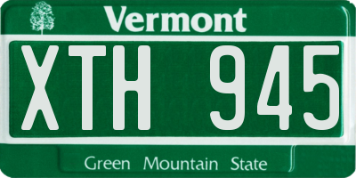 VT license plate XTH945