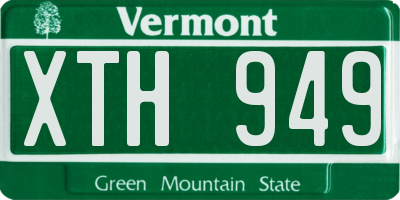 VT license plate XTH949
