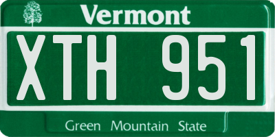 VT license plate XTH951