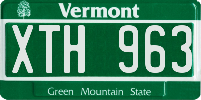 VT license plate XTH963
