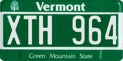 VT license plate XTH964