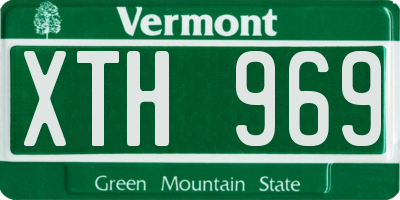 VT license plate XTH969
