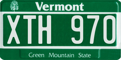 VT license plate XTH970