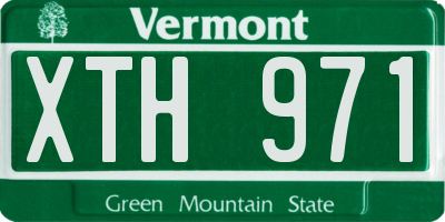 VT license plate XTH971