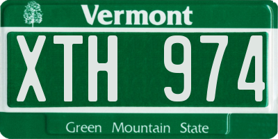 VT license plate XTH974