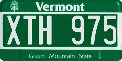 VT license plate XTH975