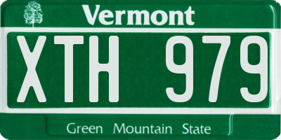 VT license plate XTH979