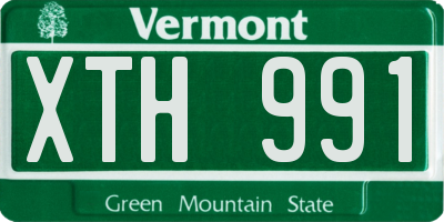 VT license plate XTH991