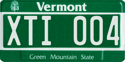 VT license plate XTI004