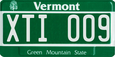 VT license plate XTI009