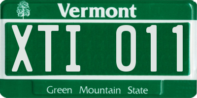 VT license plate XTI011