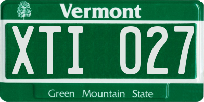 VT license plate XTI027