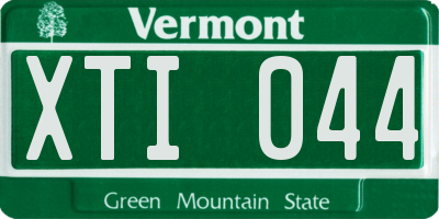 VT license plate XTI044