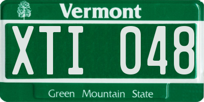 VT license plate XTI048