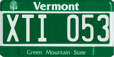 VT license plate XTI053