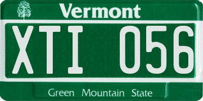 VT license plate XTI056