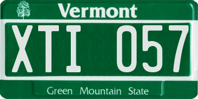 VT license plate XTI057
