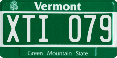 VT license plate XTI079