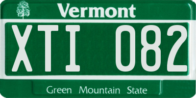 VT license plate XTI082
