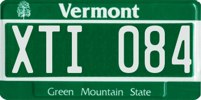 VT license plate XTI084
