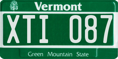 VT license plate XTI087