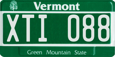 VT license plate XTI088