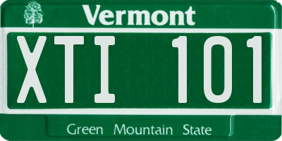 VT license plate XTI101